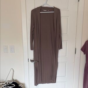 Lost in layers long cardigan tan s/m